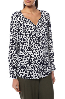 Блуза женская Comma 80.899.11.1720 синяя 42