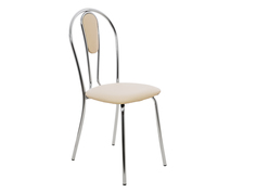 Стул Венус М Хром/Иск.кожа бежевая Дик
