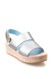 Босоножки женские Studio Pollini 1140609/SA16894E01 серебристые 36.5 RU