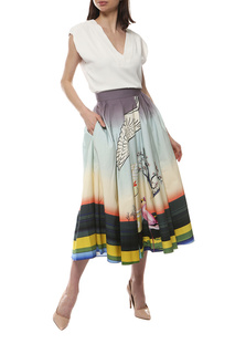 Юбка женская Mary Katrantzou 72747 голубая 44