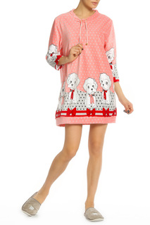 Домашнее платье женское Веста 17-01-007 розовое 56