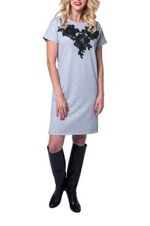 Домашнее платье женское Lelio 1018 серое 48