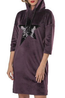 Домашнее платье женское Lelio 922 фиолетовое 50