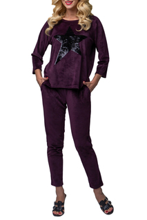 Домашний костюм женский Lelio 918 фиолетовый 50