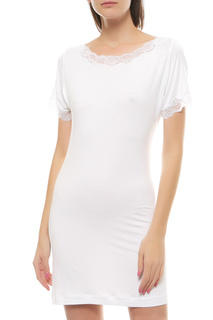 Домашнее платье женское Cotton Club NATIA BK6 01 белое 44