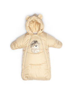Конверт, Демисезон, Бежевый медведь в шапке, арт.306Ф (62 см) Malek Baby