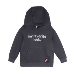 Толстовка с капюшоном для девочки Bossa Nova, графитовый, рост 104 см, арт. 220МПО20-461-А