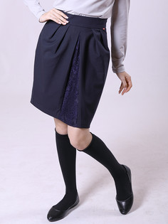 Юбка тюльпан прямого силуэта зауженная к низу Nota Bene (цвет: темно-синий, размер 146)