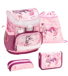 Ранец Belmil Mini Fit Fairytale, Фея, розовый, с наполнением 405 33/9/FAIRYT/SET