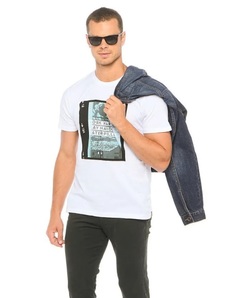 Футболка мужская Caterpillar White c белая XL