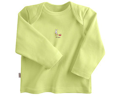 Футболка с длинным рукавом "Be Happy" (цвет: салатовый, рост 80 см) Наша Мама