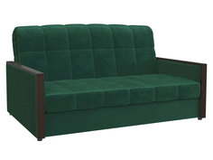 Прямой диван Орион Люкс Изумрудный, велюр, 180х200 см, Независимый пружинный блок Мягкая Линия