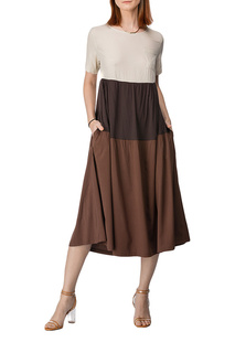 Платье женское Helmidge 10017 коричневое 48