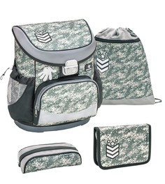 Ранец Belmil Mini Fit Camouflage Grey, серый, с наполнением 405 33/9/CAMOUF/SET
