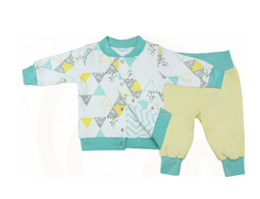 Набор для новорожденного "Дуэт. Мятная свежесть", куртка и штанишки, рост 74 см Топотушки