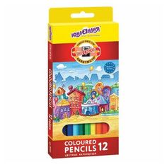 Карандаши цветные Домики, Юнландия (12 цветов, 181553, серия KOH-I-NOOR EXCLUSIVE)