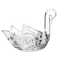 Ваза для конфет 19 см Crystalite Bohemia "Лебедь Комета" 067198