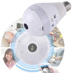 Светодиодная беспроводная панорамная Wi-Fi IP- видео камера лампочка «рыбий глаз» Baziator