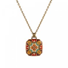 Колье из бижутерного сплава с эмалью 50 см Clara Bijoux B53888-8 R