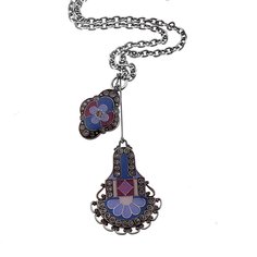 Колье из бижутерного сплава/бронзы с эмалью 55 см Clara Bijoux B75931 BL