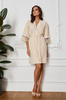 Халат женский Laete 30355 бежевый S (44)