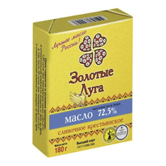 Сливочное масло Золотые Луга Крестьянское 72,5% 180 г бзмж