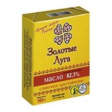 Сливочное масло Золотые Луга Традиционное 82,5% 180 г