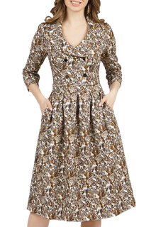 Платье женское Olivegrey PL000759V коричневое 42