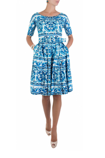 Платье женское SAMANTHA SUNG 81646 синее 40