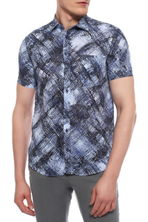 Рубашка мужская Sand SJ SS17 8823 PRINT синяя 44