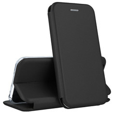 Кожаный чехол-книжка Open Color с функцией подставки для Samsung Galaxy A72 (Черный)