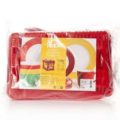 Сушилка для посуды "Idea", 2-ярусная, цвет: красный, 42 х 27 х 30,5 см