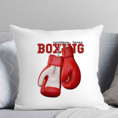 Подушка декоративная Boxing (Бокс), 35х35, атлас TheSuvenir