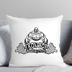 Подушка декоративная Iron Boy. Пауэрлифтинг, 35х35, атлас TheSuvenir
