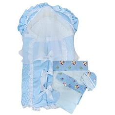 Конверт на выписку Золотой Гусь Соня-2 голубой, 9 предметов