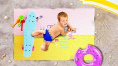 Пляжное покрывало Детское 90х140см Сирень