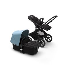 Коляска 2 в 1 Bugaboo Fox2 (Бугабу Фокс) Complete BLACK/BLACK-VAPOR BLUE 239122VB01