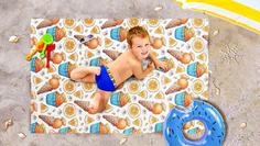 Пляжное покрывало Детское 90х140см Сирень