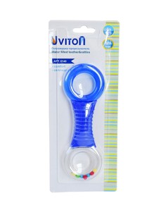 Погремушка-прорезыватель Гантелька , цвет: синий Uviton