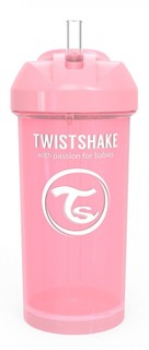 Поильник с трубочкой Twistshake Straw Cup , цвет: пастельный розовый (Pastel Pink), 360 мл
