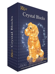 Головоломка 3D Crystal blocks. Собака , 41 деталь Город Игр