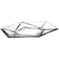 Ваза для фруктов 36 см плоская Crystalite Bohemia "Оригами Без декора" 132309