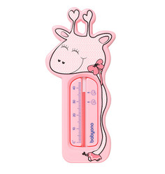 Термометр для купания BabyOno Romantic giraffe , цвет: розовый
