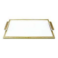 Поднос сервировочный Be Home Mango Wood&White Enamel 51х28 см, 100-29Be