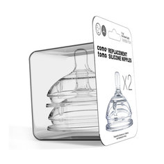 Соски для бутылочек Comotomo Natural Nipple Packs , быстрый поток, 6 месяцев+, 2 штуки
