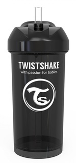 Поильник с трубочкой Twistshake Straw Cup , цвет: чёрный (Black), 360 мл
