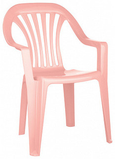 Стул детский, 370x360x550 мм, цвет: светло-розовый Пластишка