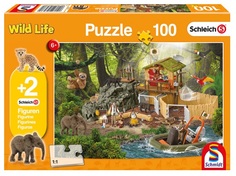 Пазл Станция наблюдения за животными , 100 элементов + подарок Schmidt