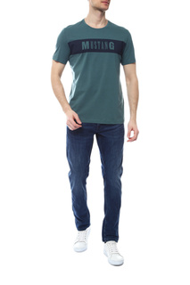 Футболка мужская Mustang 1010718-6430 зеленая L