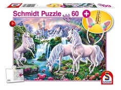 Пазл Единороги , 60 элементов + подарок Schmidt